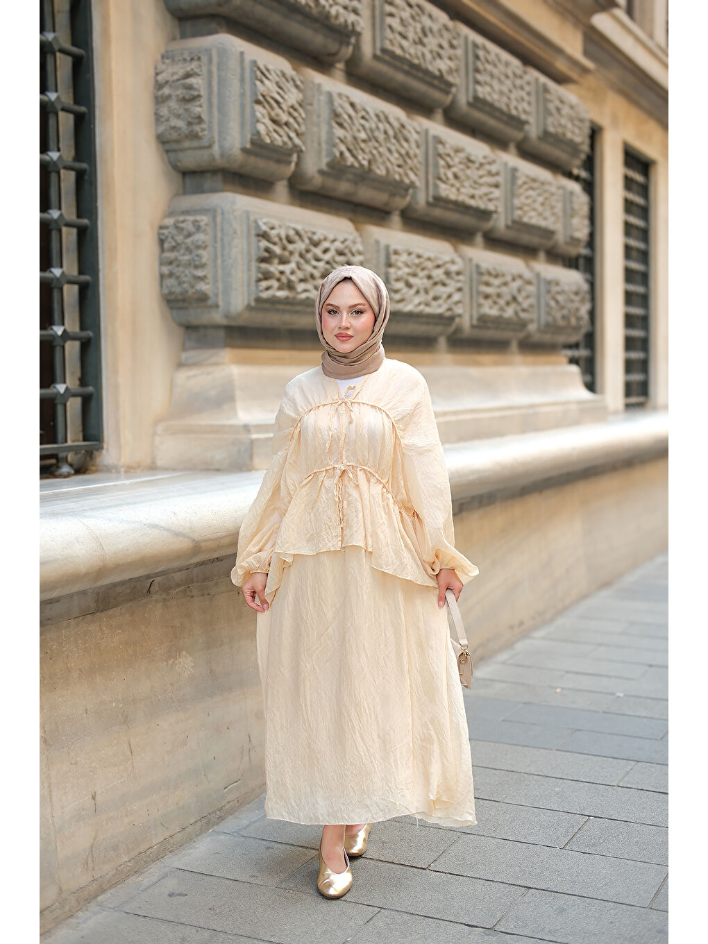 Kadın Etekli Kimono Takım Sarı-4