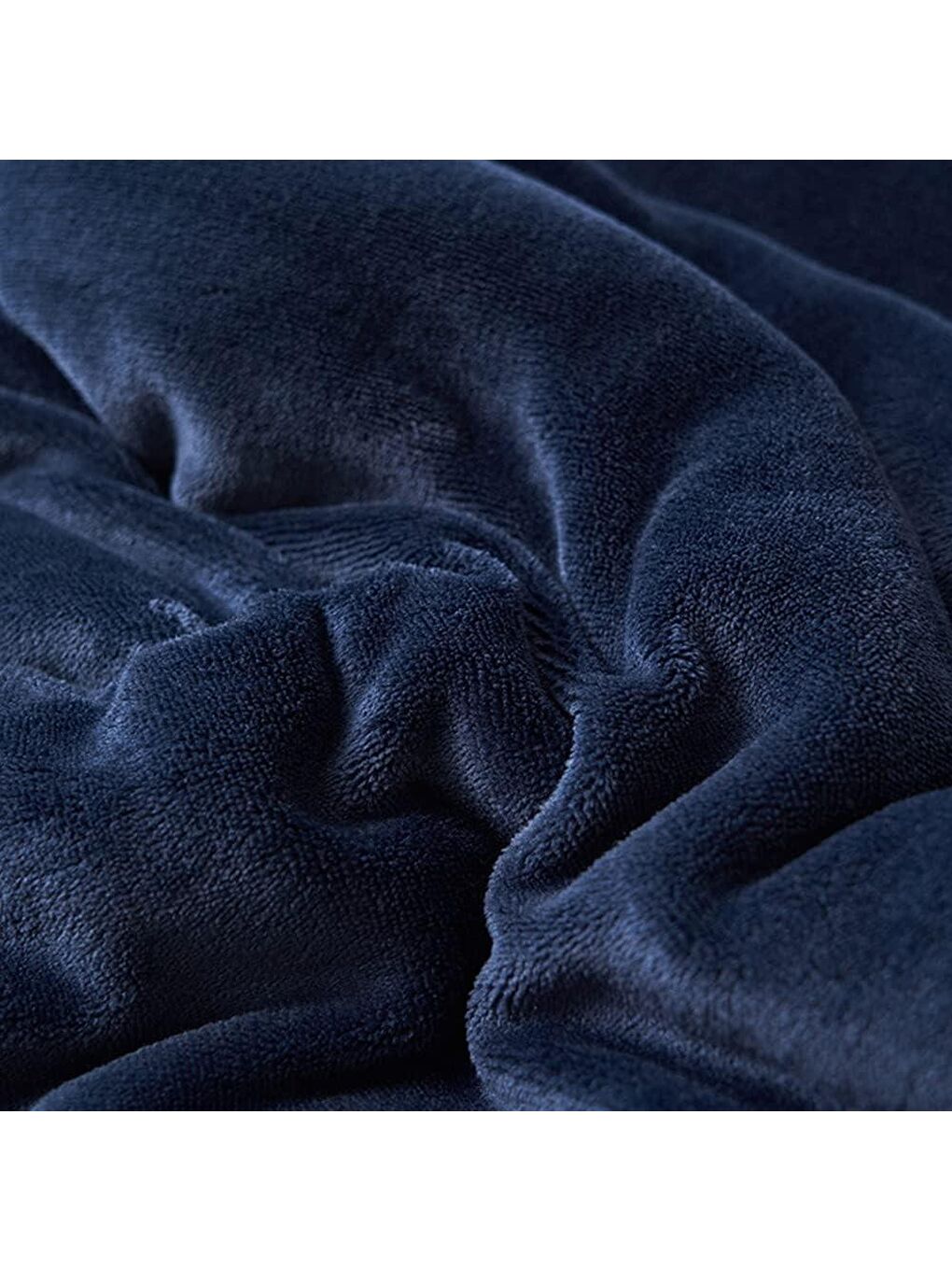 Lacivert Sherpa Polar Battaniye Çift Taraflı Çift Kişilik 220x240 cm-1