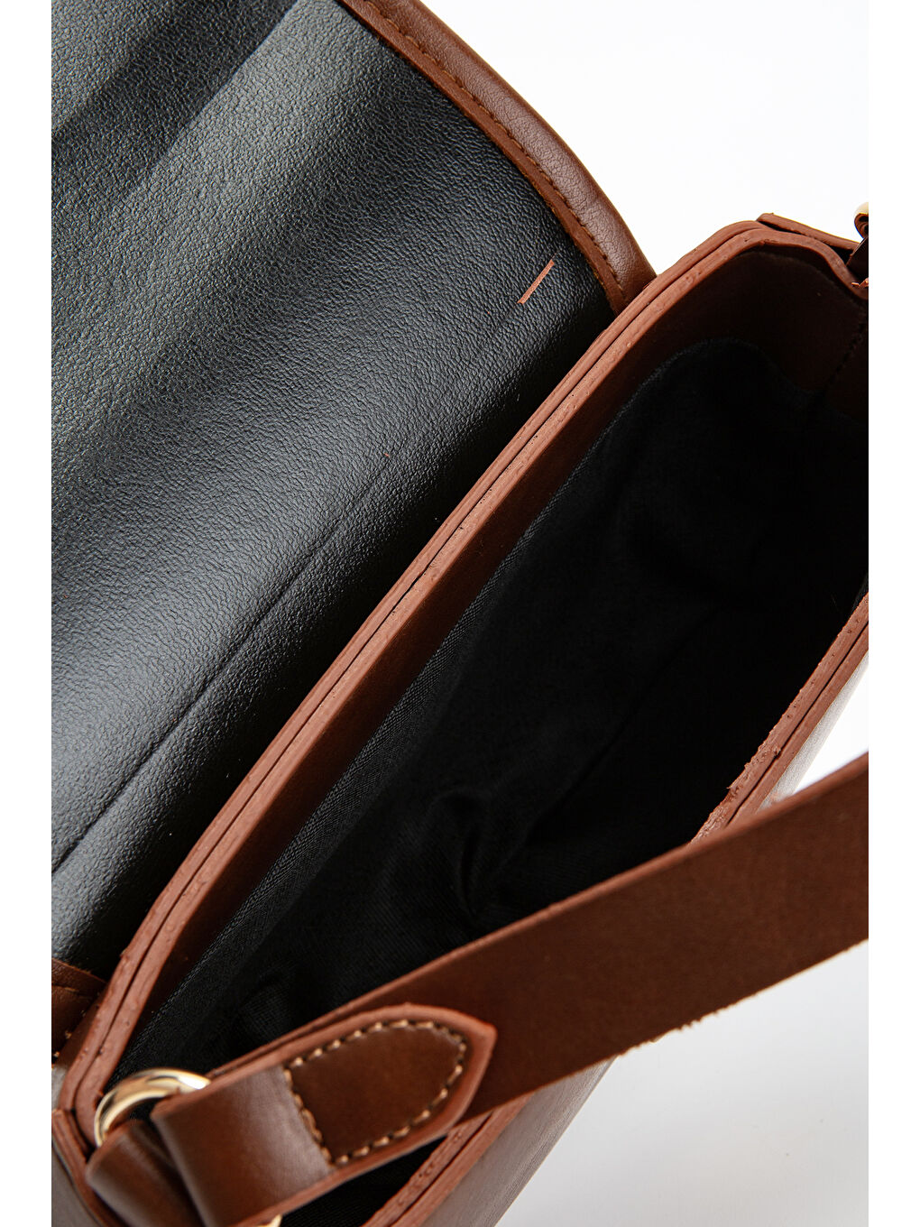 Kahverengi Uzun Askılı Stella Süet Kadın Çapraz Çanta Taba-4