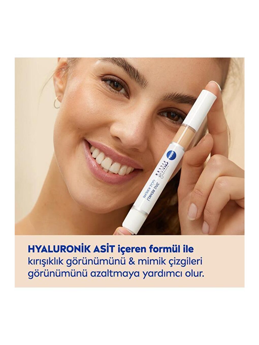 NIVEA Açık Bej Hyaluron Cellular Filler Renkli Göz Bakım Kremi - 3