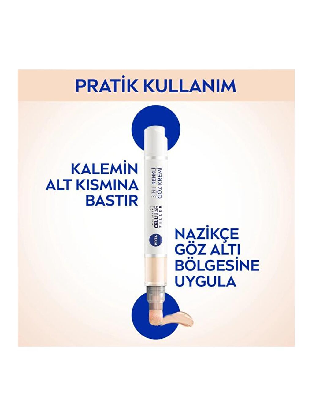 NIVEA Açık Bej Hyaluron Cellular Filler Renkli Göz Bakım Kremi - 5