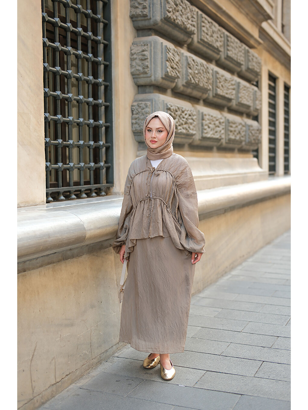 Kadın Etekli Kimono Takım Haki Yeşil-2