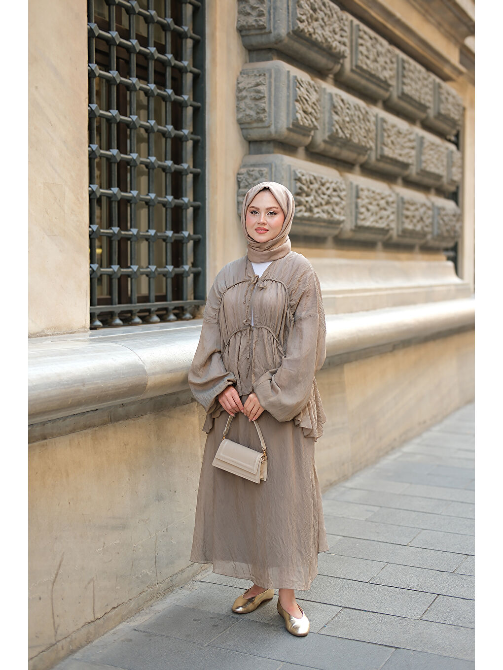 Kadın Etekli Kimono Takım Haki Yeşil-3