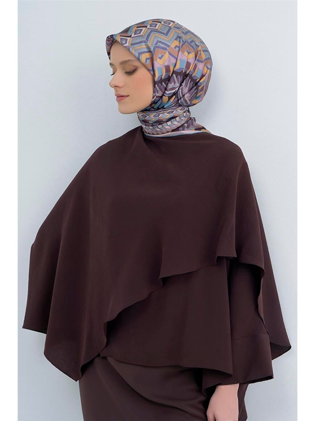 Mürdüm Saf İpek Twill Eşarp 9542D 35-2