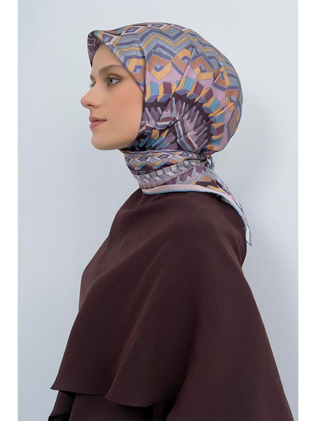 Mürdüm Saf İpek Twill Eşarp 9542D 35-3