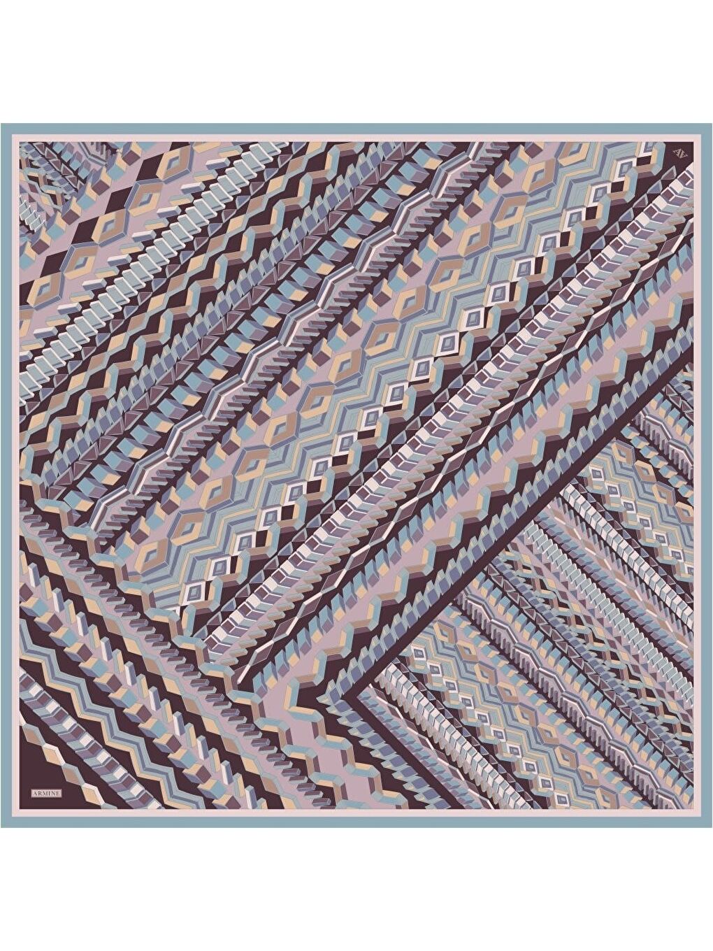 Mürdüm Saf İpek Twill Eşarp 9542D 35-5