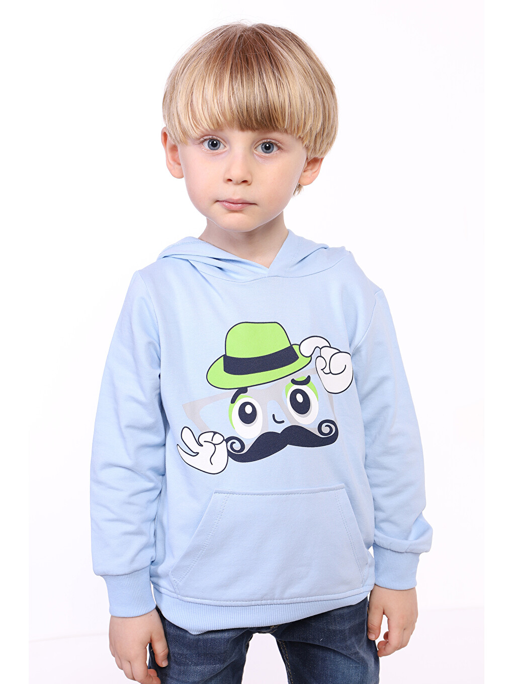 Lila Erkek Çocuk Köpek Baskılı Sweatshirt