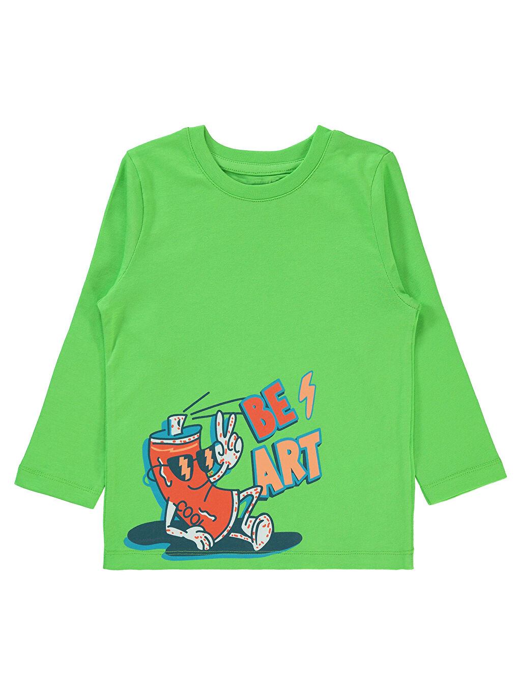 Civil Limon Yeşili Erkek Çocuk Sweatshirt 2-5 Yaş Limon Yeşili