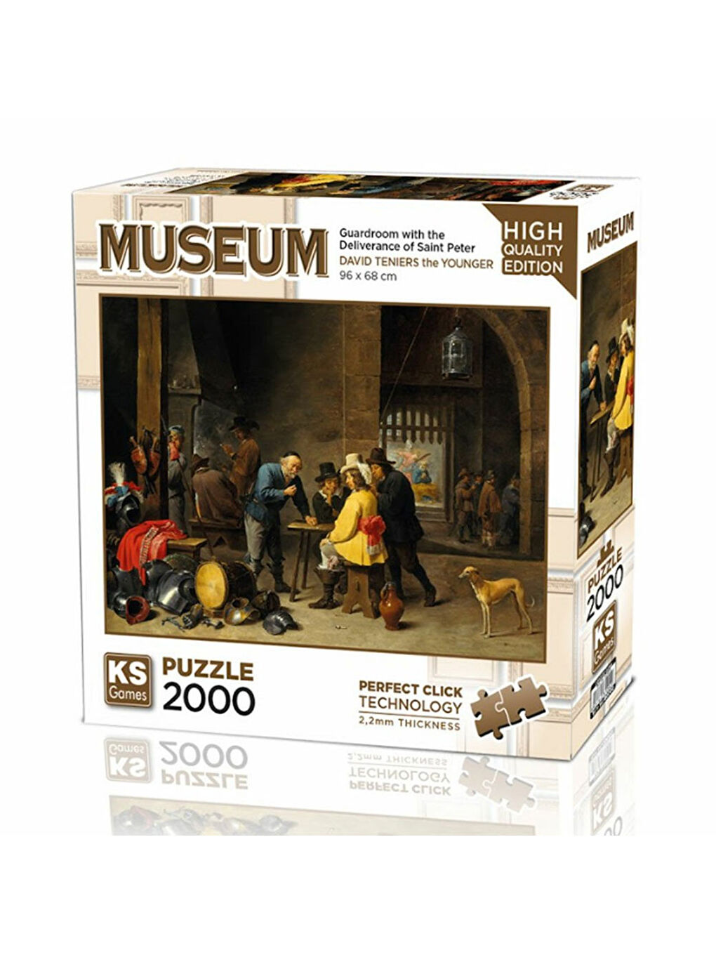 KS GAMES Renksiz Puzzle 2000 Parça Guardroom with the Deliverance of Saint Peter 22518