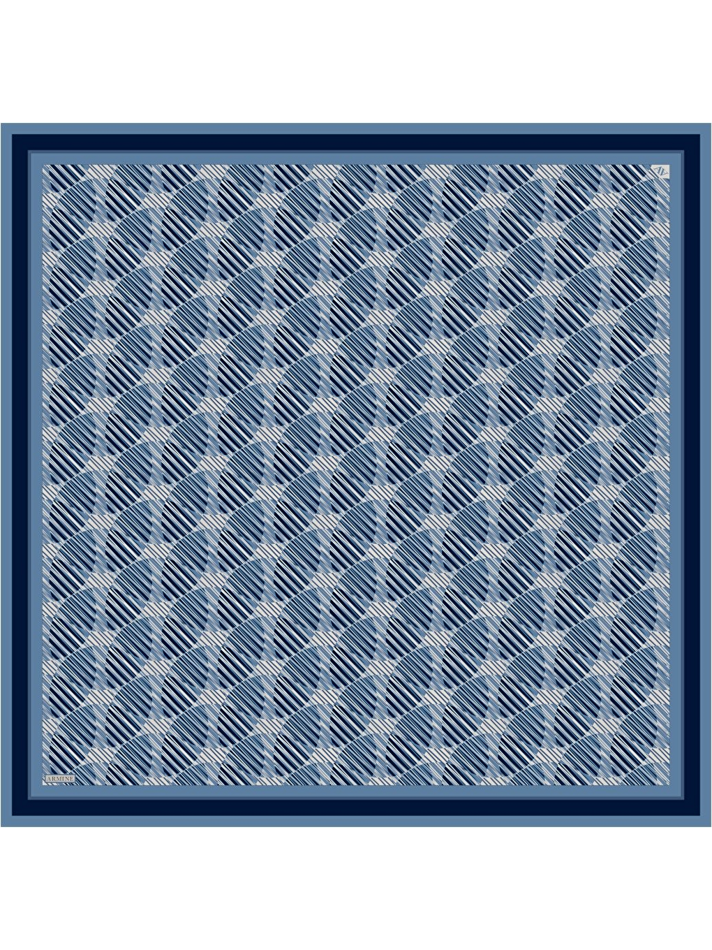 İndigo Saf İpek Twill Eşarp 9533D 87-4