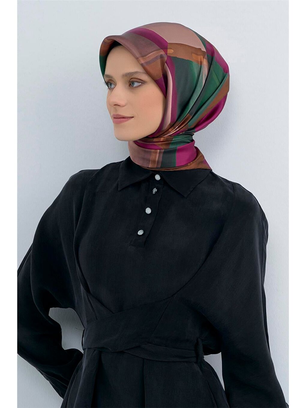 Mürdüm Saf İpek Sura Eşarp 9510D 84