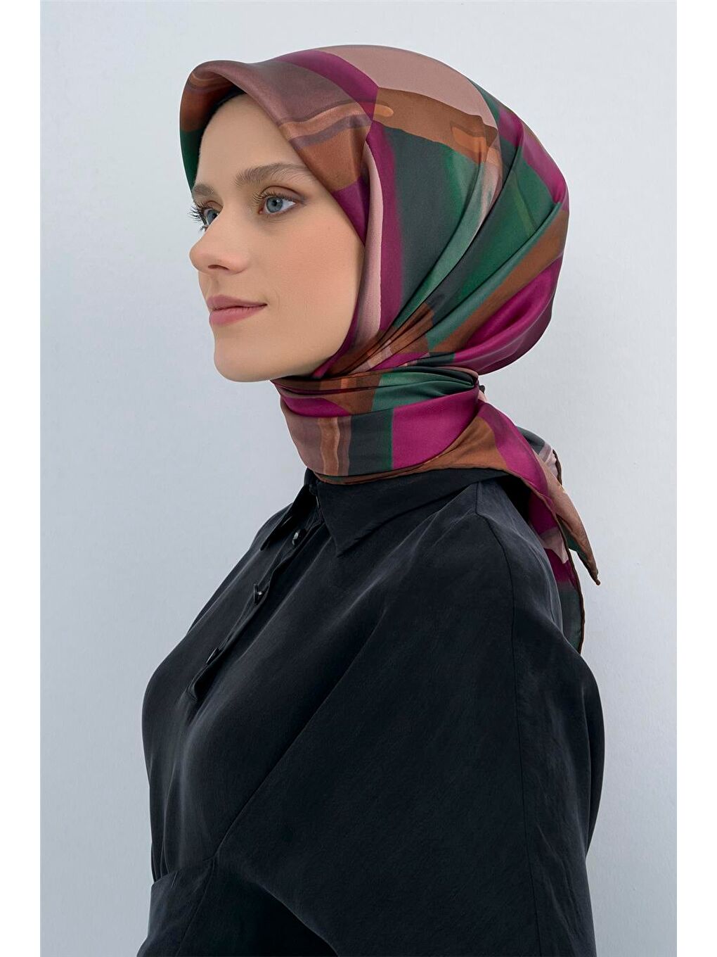 Mürdüm Saf İpek Sura Eşarp 9510D 84-1