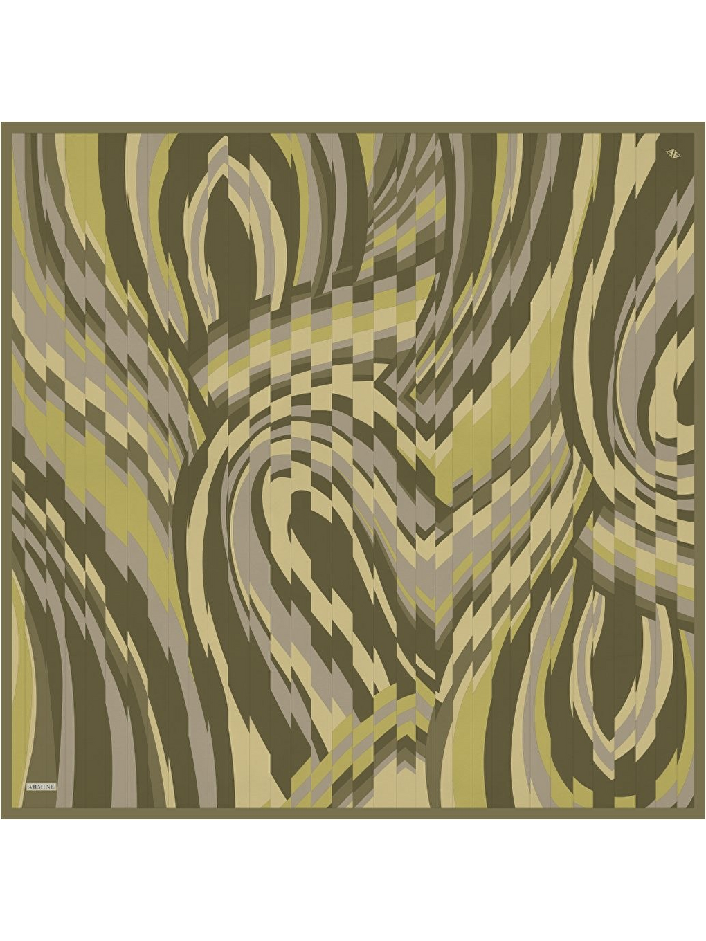 Haki Saf İpek Sura Eşarp 9507D 52-4