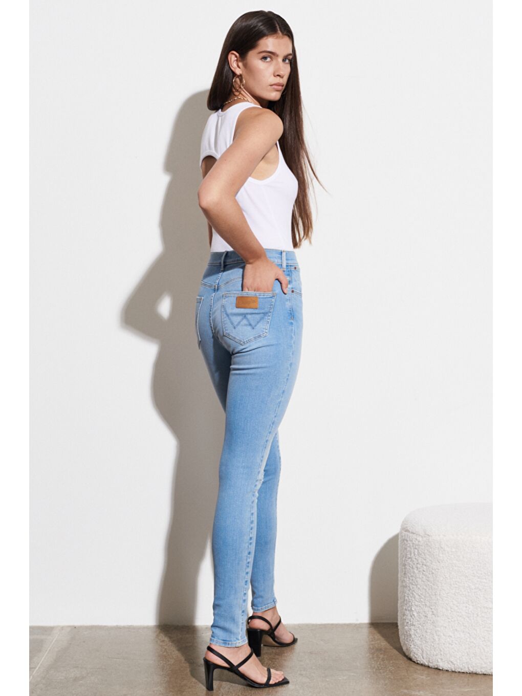 Mavi Skinny Fit Yüksek Bel Esnek Jean Pantolon-6