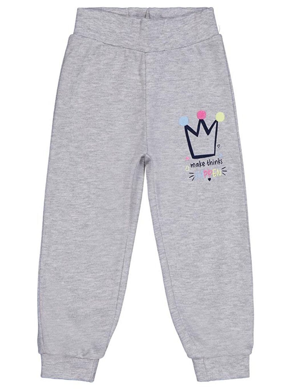 Girls Happen Baskılı 2-5 Yaş Eşofman Altı - Gri 2-3 Yaş