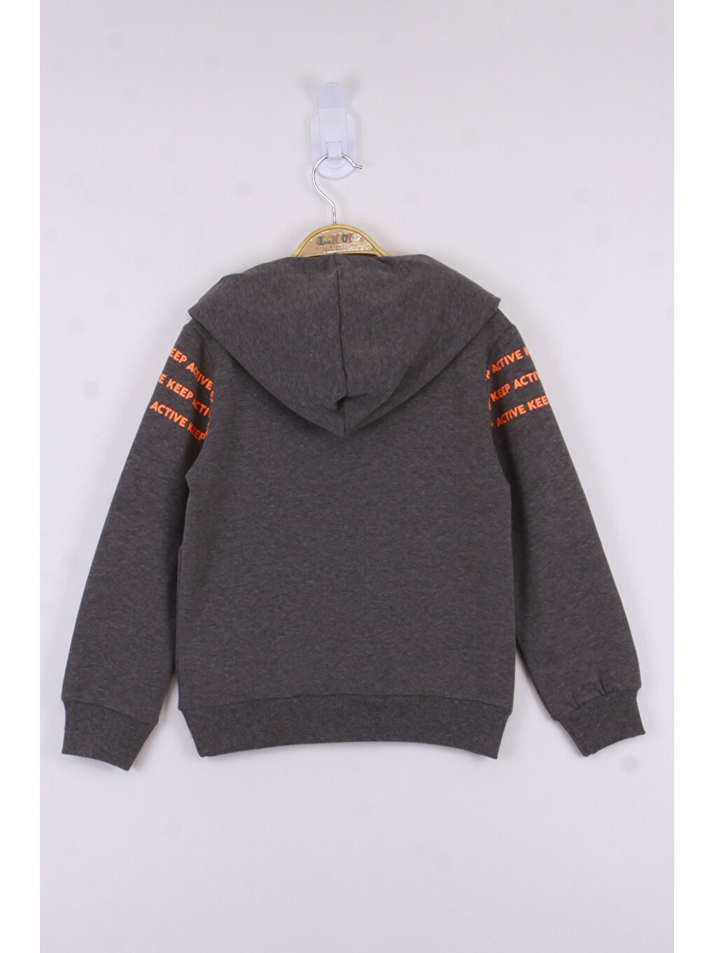 Gri Erkek Çocuk Keep Active Baskılı Sweatshirt-2