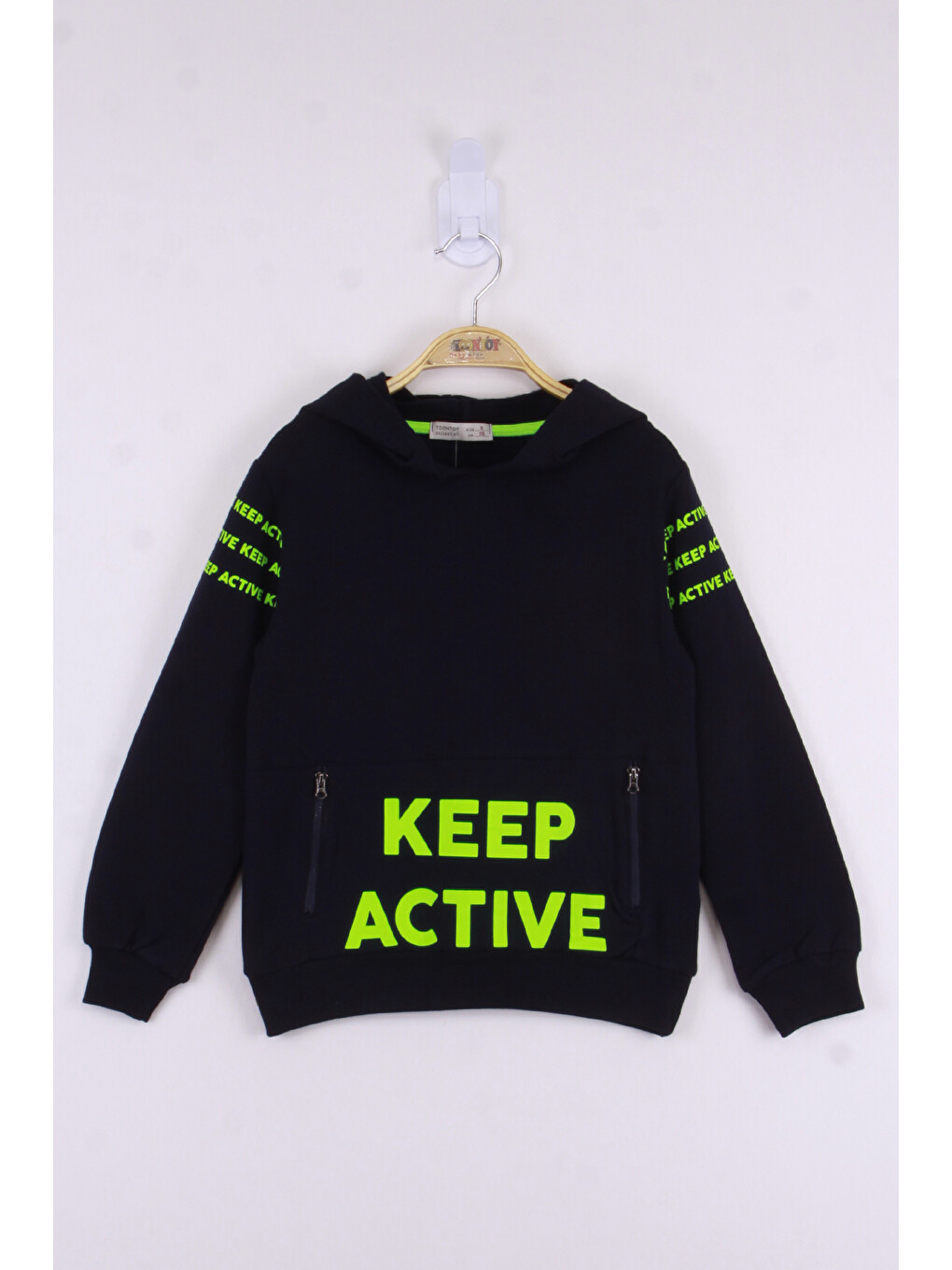 Gri Erkek Çocuk Keep Active Baskılı Sweatshirt-5