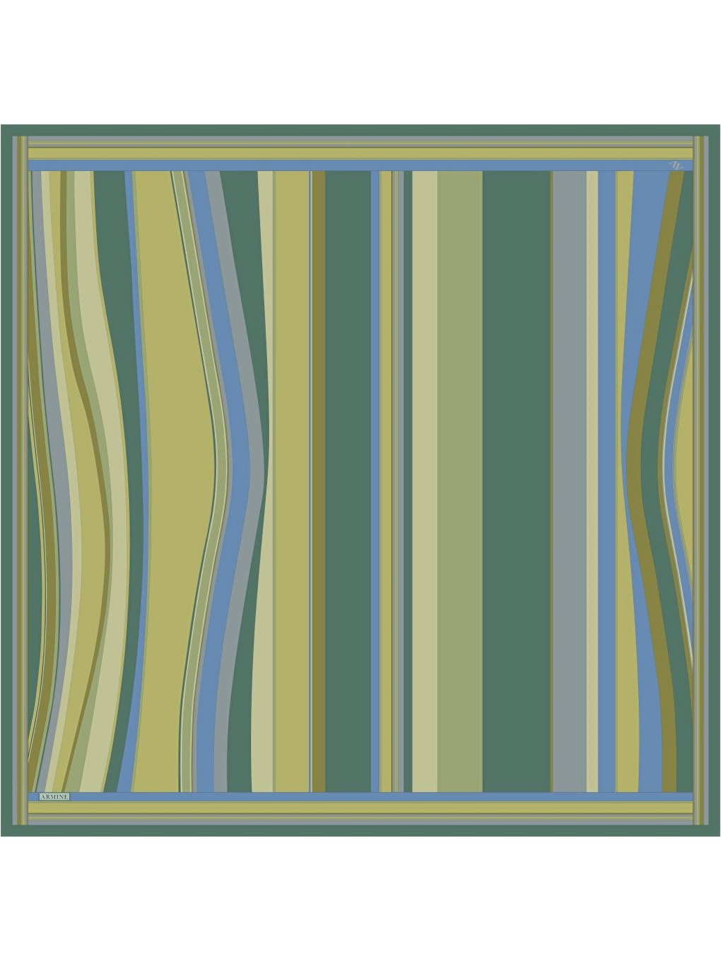 Yeşil Saf İpek Twill Eşarp 9514D 54-4