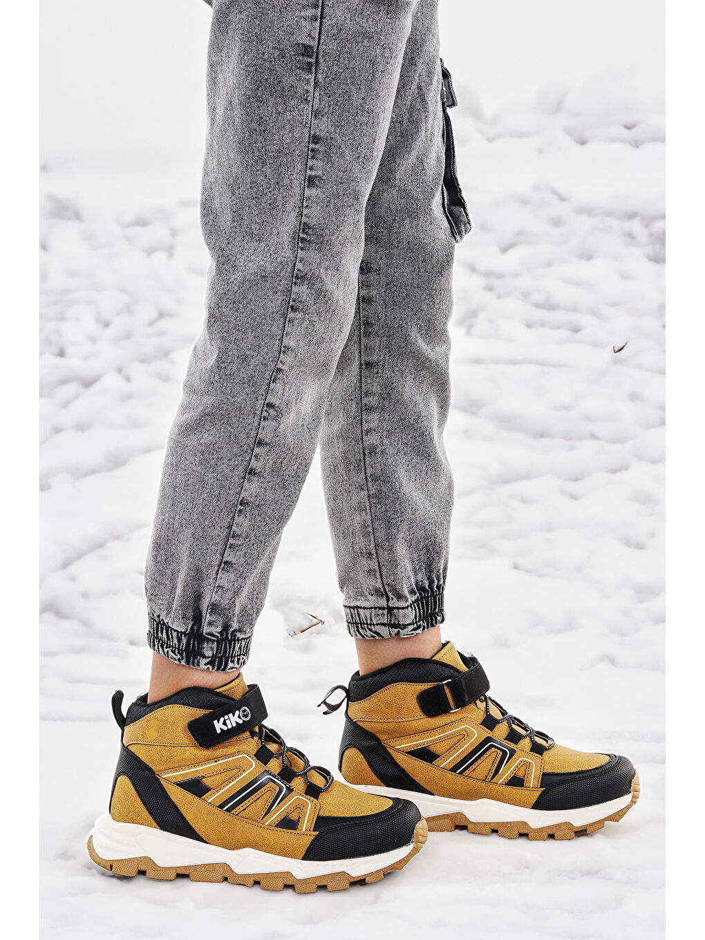 Kahverengi Kcal Termo Taban Cırtlı Erkek Çocuk Spor Bot Ayakkabı-2