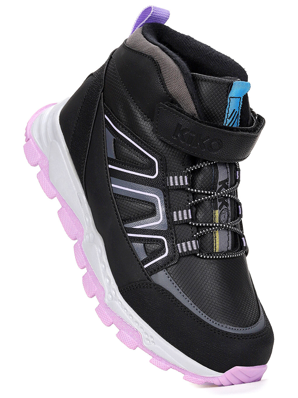 Siyah Kcal Termo Taban Cırtlı Kız Çocuk Spor Bot Ayakkabı