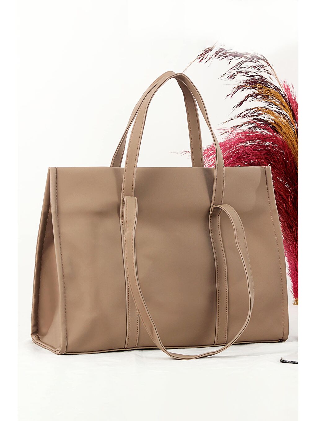 Bej Alice Büyük Boy Kadın El Omuz Çantası BP-4798O