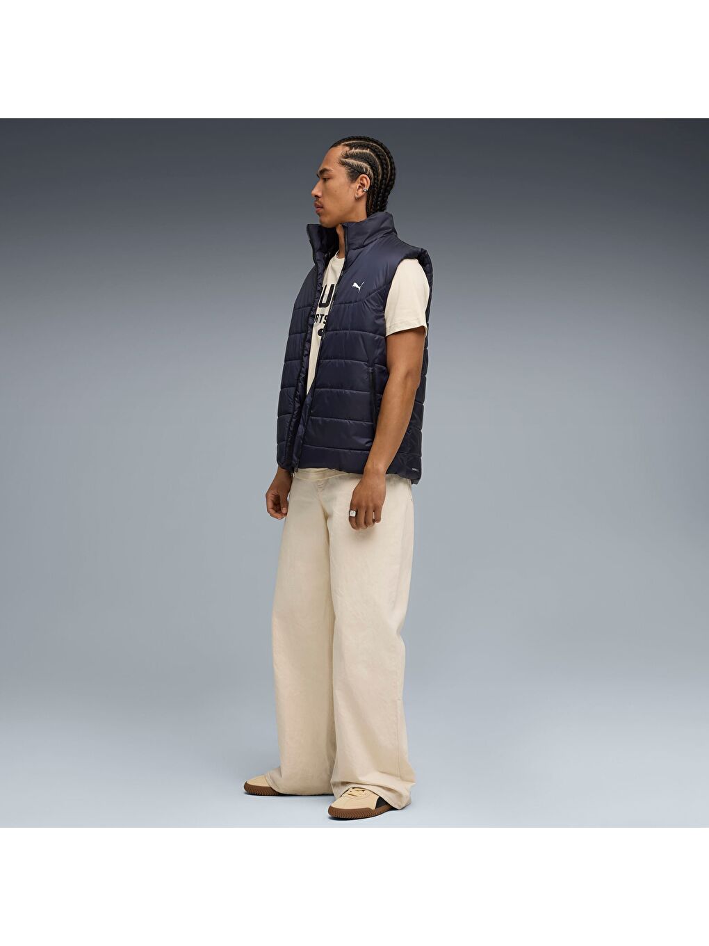 Beyaz GRAPHIC VARSITY Erkek Tişört-1