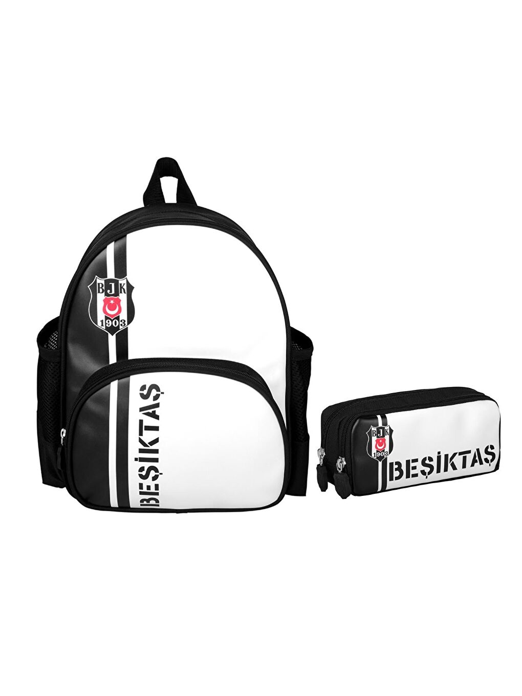 2 Bölmeli Suni Deri Anaokulu Çantası+Kalemlik