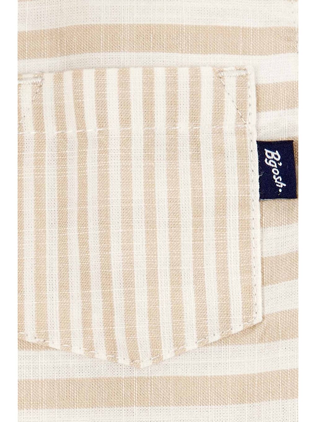 Bej Erkek Bebek Gömlek Body-1