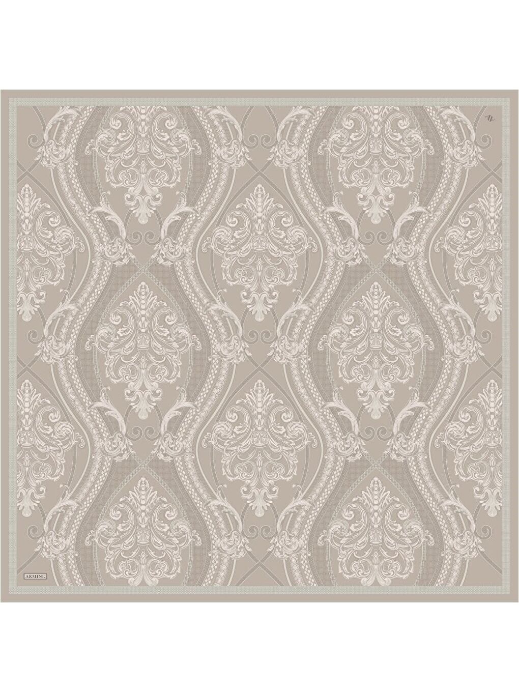 Bej Saf İpek Twill Eşarp 9537D 54-3