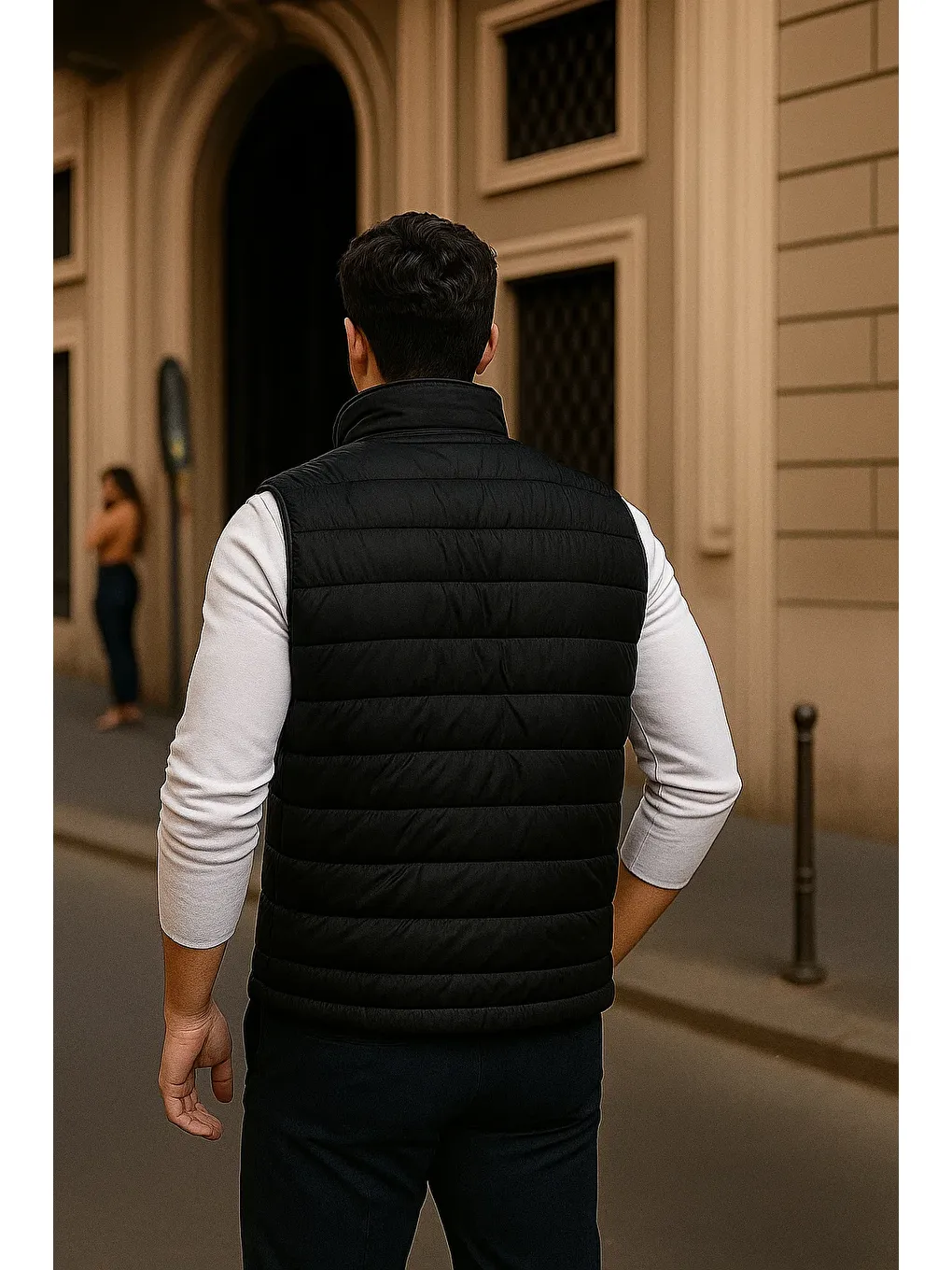 Erkek Kışlık Premium Basic Astarlı Siyah Şişme Yelek-4