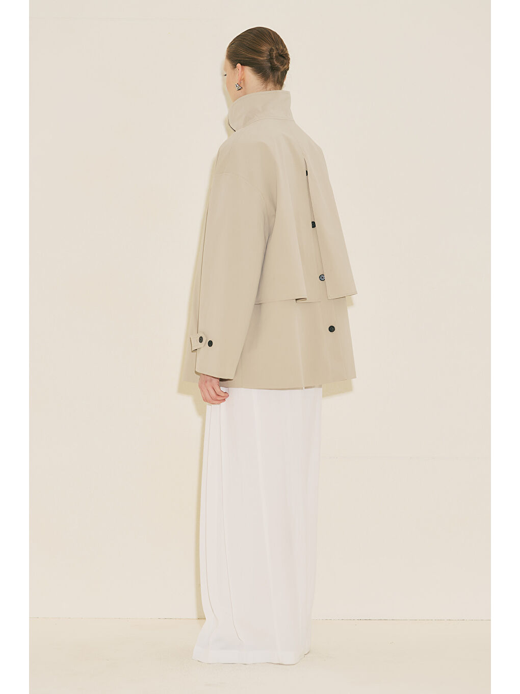 Bej Rıa Tasarım Trençkot Taş-9