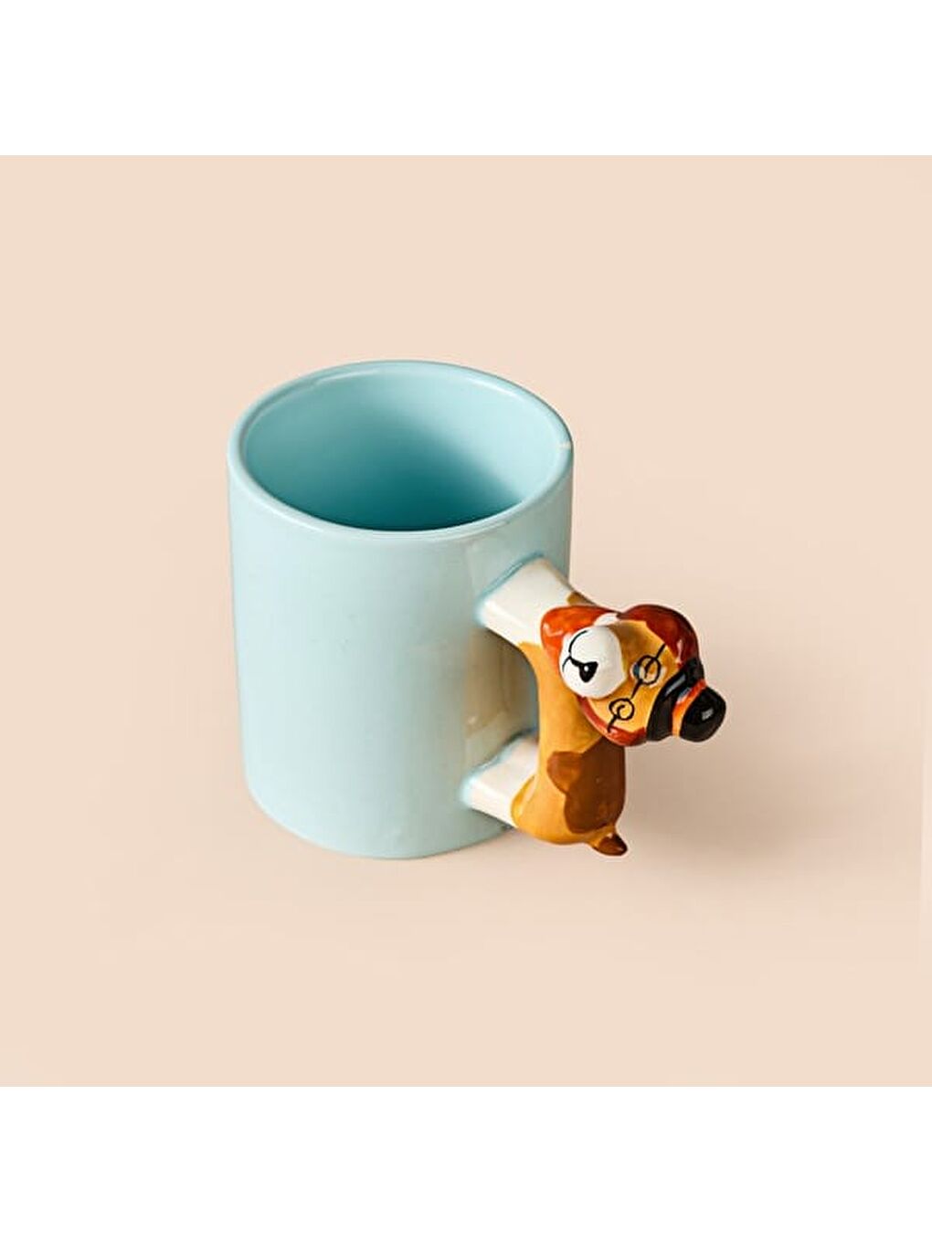 Kitchen Doggo Desenli Seramik Kupa - Mavi - 450 ml-1