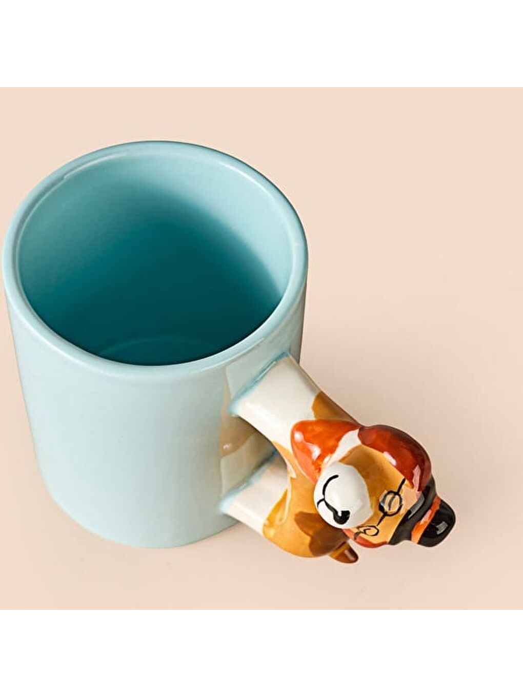 Kitchen Doggo Desenli Seramik Kupa - Mavi - 450 ml-3