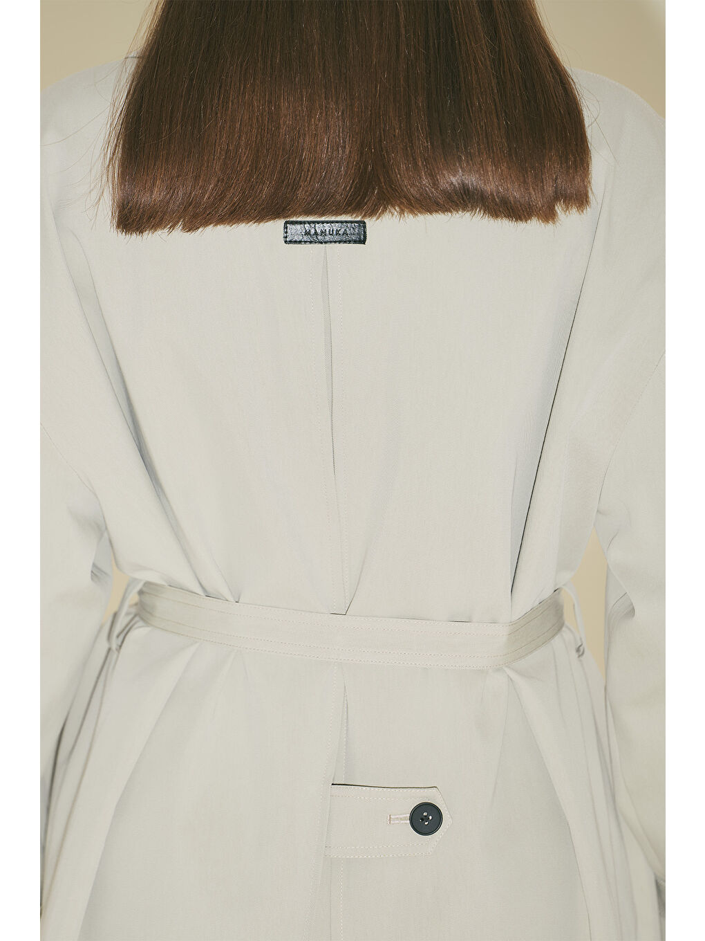 Malene Düğmeli Trençkot Yeşil-5