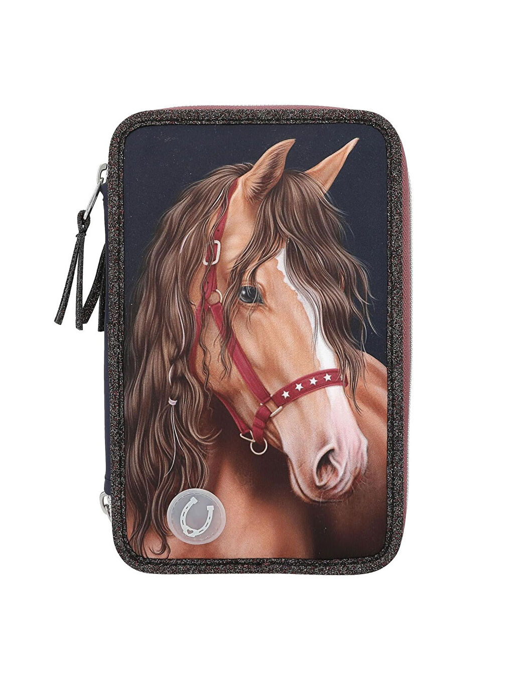 Miss Melody İçi Dolu Kalem Kutusu Glitter Horse Led 13190