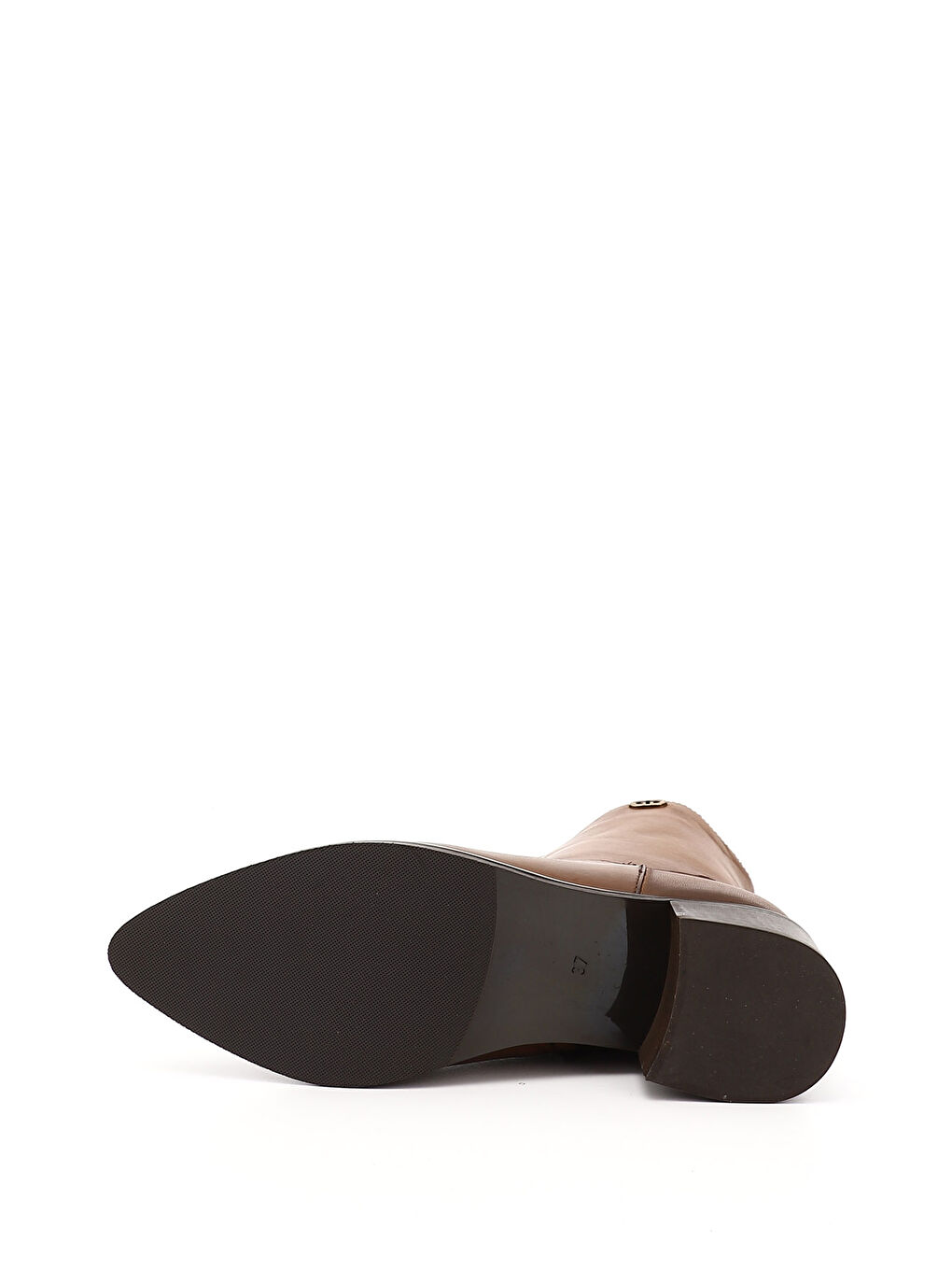 Kadın HAKİ-TABA Fermuarlı Sivri Burun Hakiki Deri Bot-3