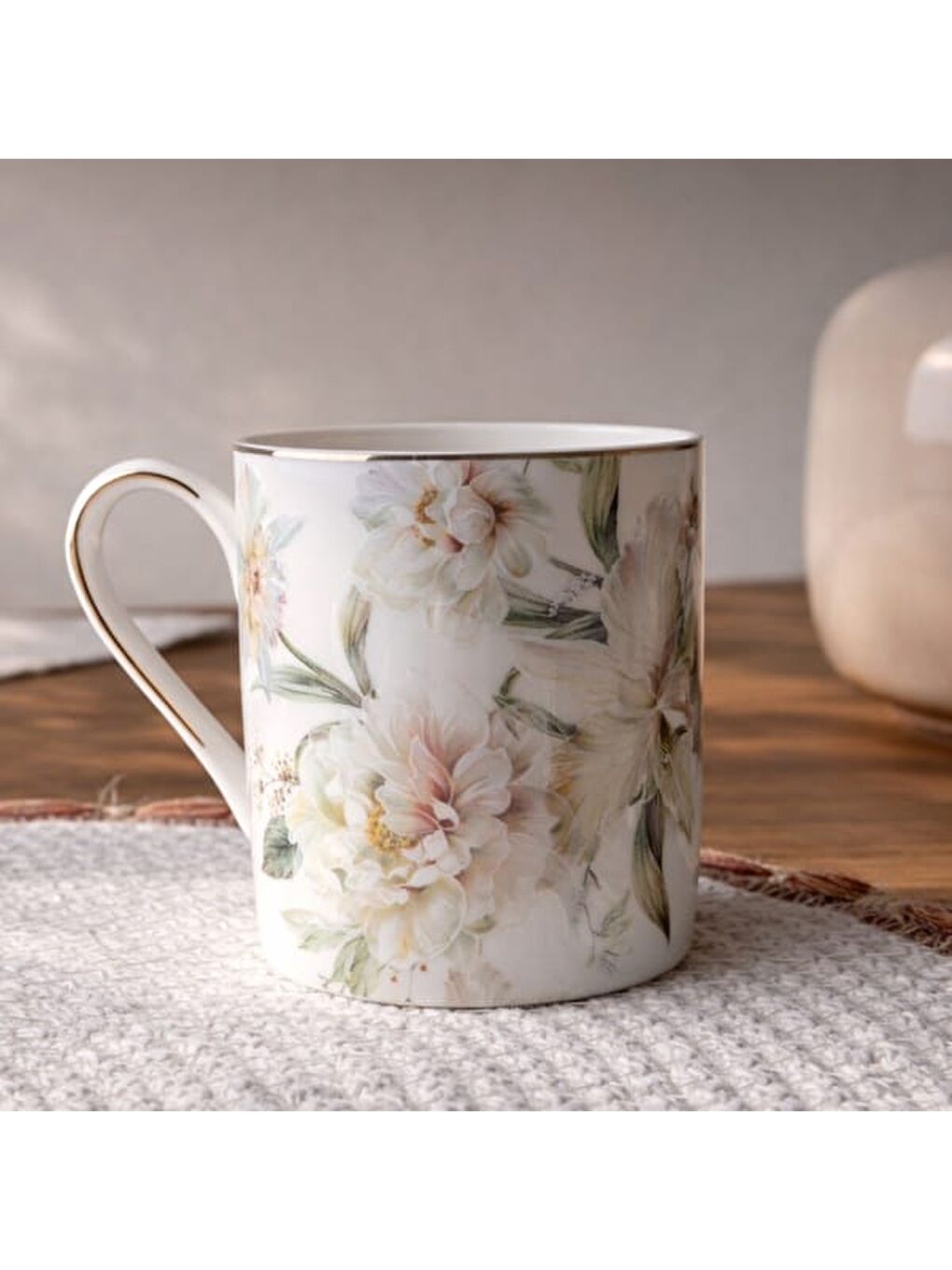 Kitchen Flowery Kupa - Beyaz - 240 ml-2