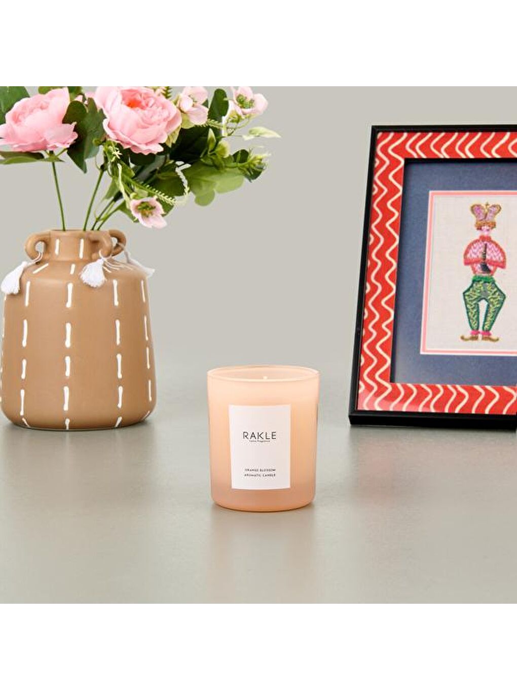 RAKLE Basic Soft Orange Blossom Kokulu Mum - Turuncu - 120 gr