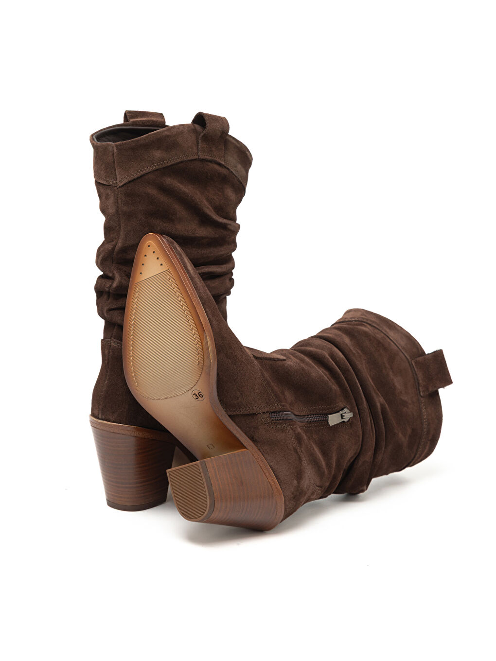 Kahverengi Kadın Çizme RC-25K-001-R17300 Kahve Süet 7-4