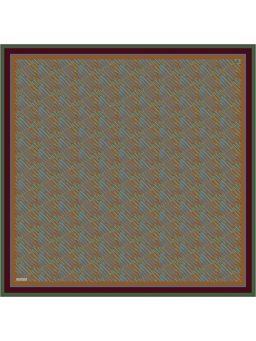 Haki Saf İpek Sura Eşarp 9533D 54-4