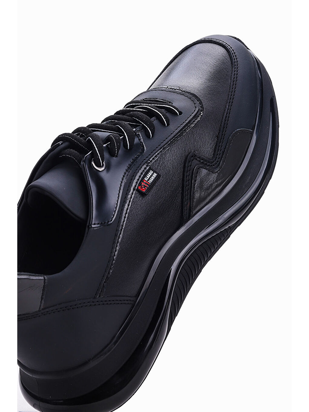 Siyah 152-18421 Deri Erkek Casual Ayakkabı-5