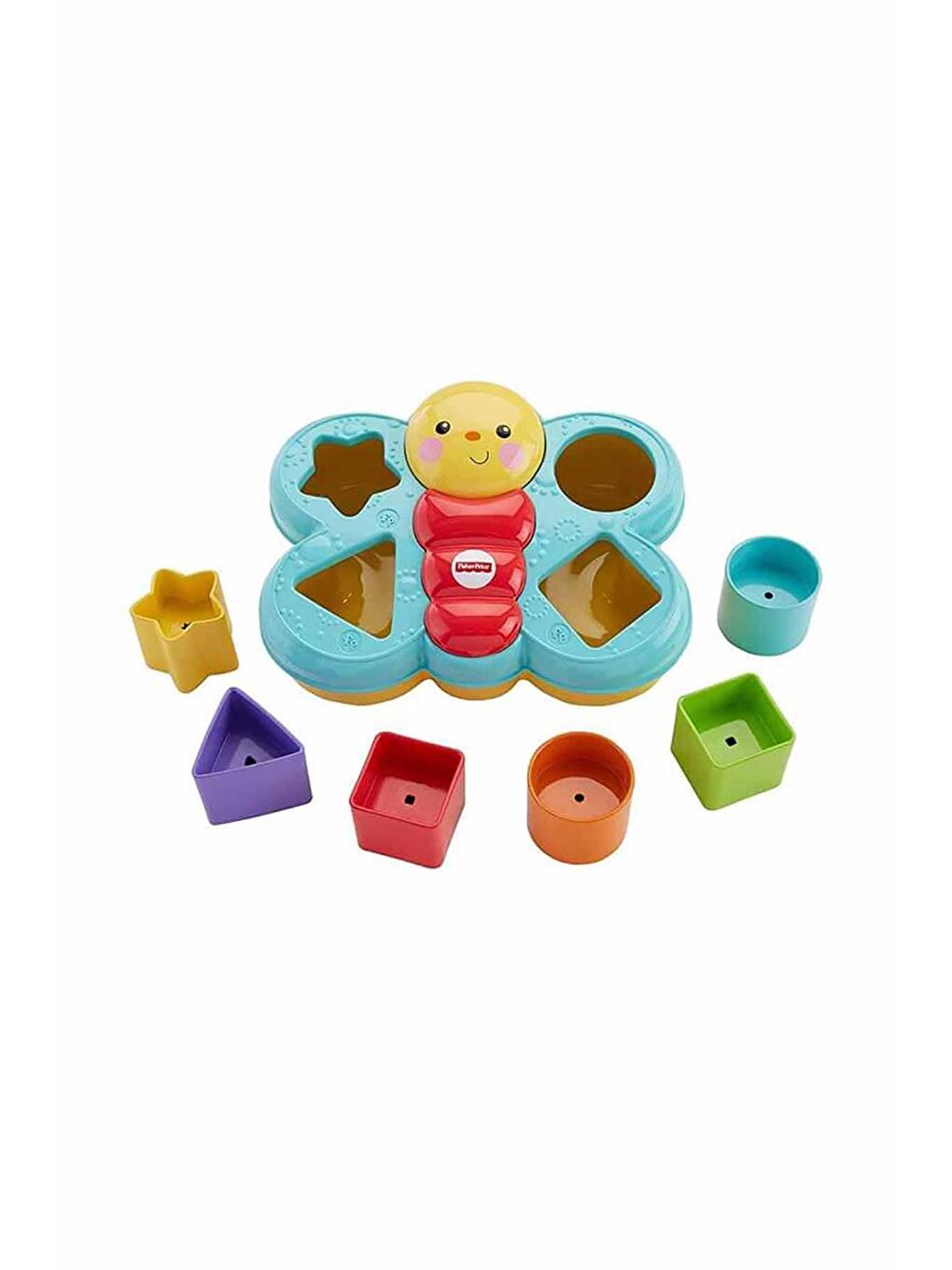 FISHER PRICE Beyaz-Renklibaskı Şekil Eşleştirme Arkadaşı Kelebek