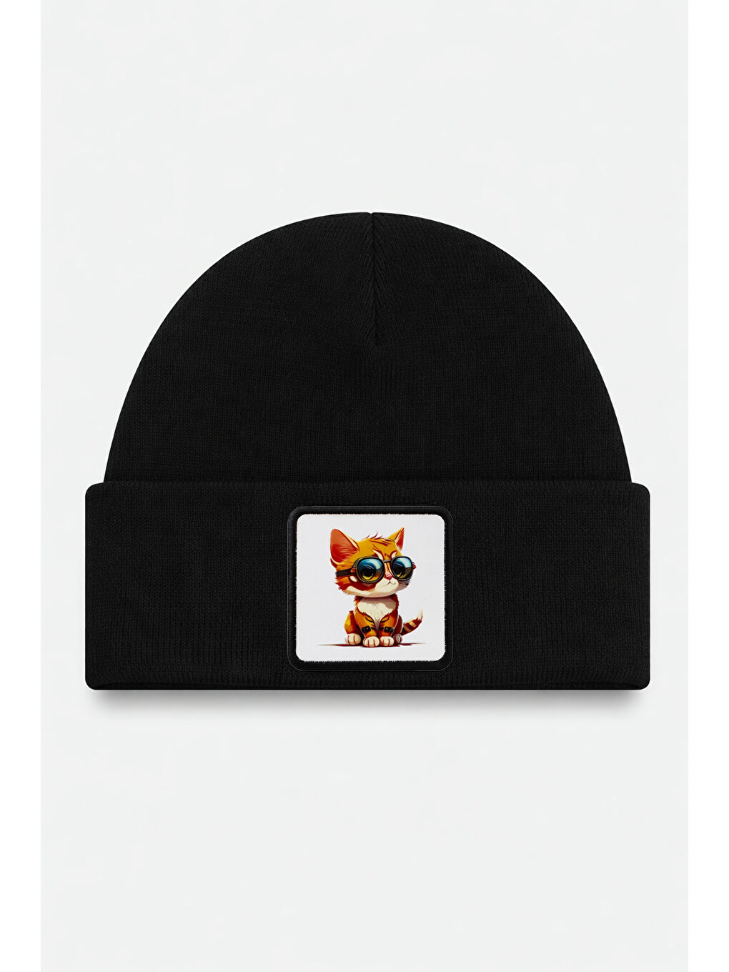 Kedi Logolu Siyah Çocuk Bere