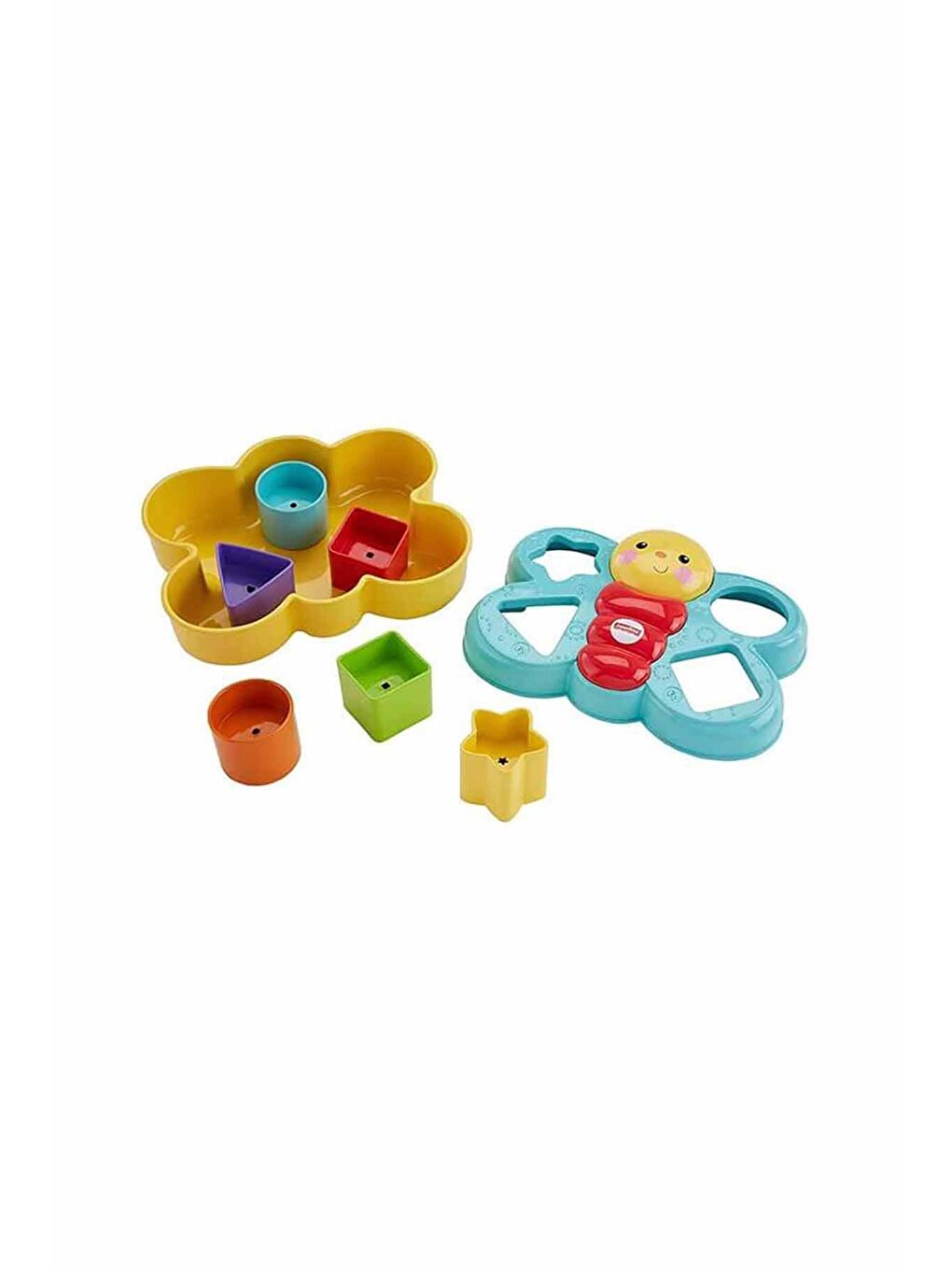 FISHER PRICE Beyaz-Renklibaskı Şekil Eşleştirme Arkadaşı Kelebek - 1