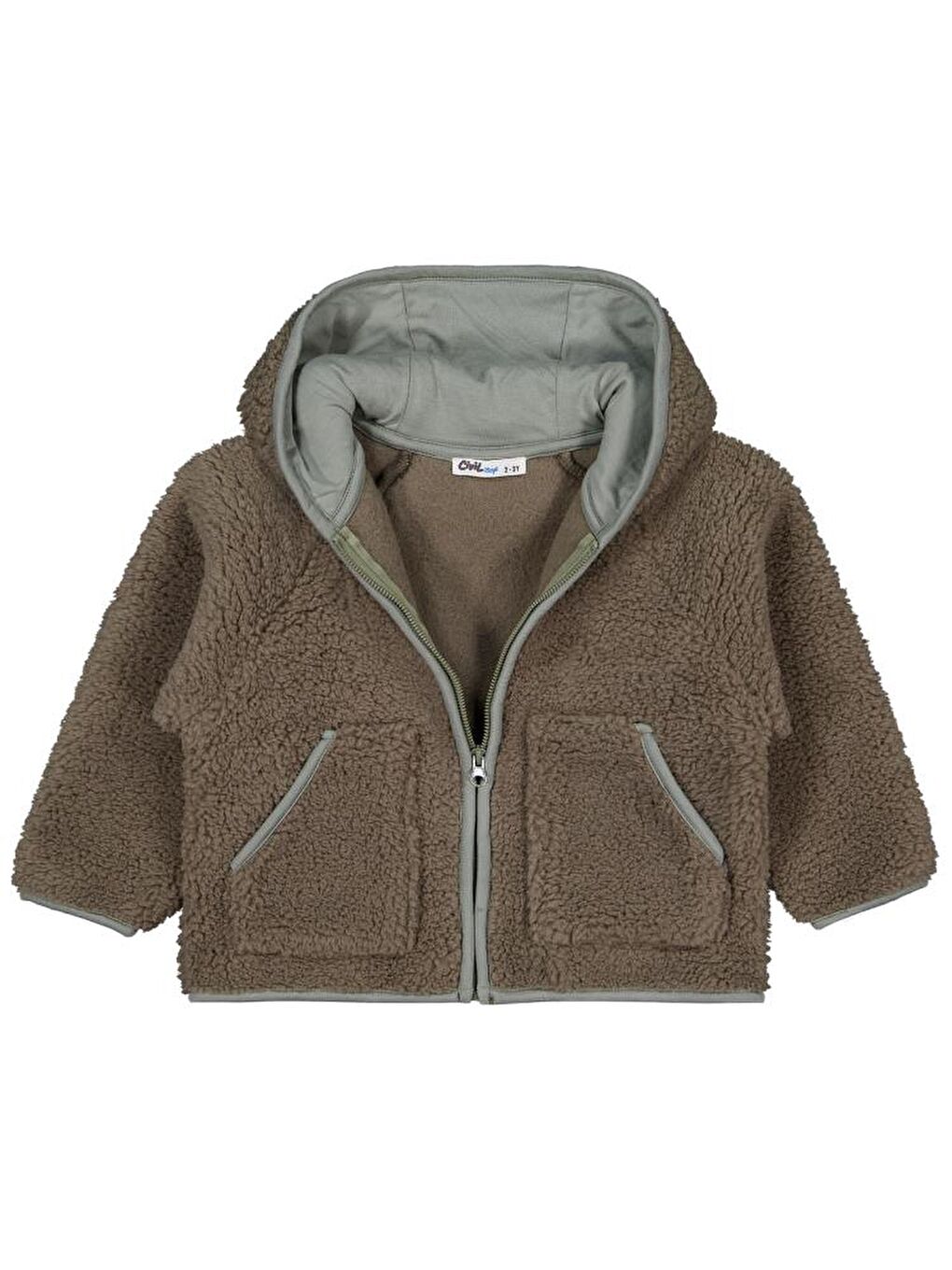 Boys Biyeli Fermuarlı 2-5 Yaş Hırka - Haki 2-3 Yaş-2