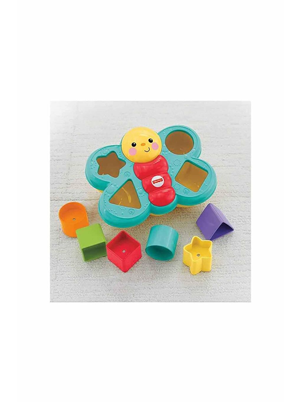 FISHER PRICE Beyaz-Renklibaskı Şekil Eşleştirme Arkadaşı Kelebek - 4