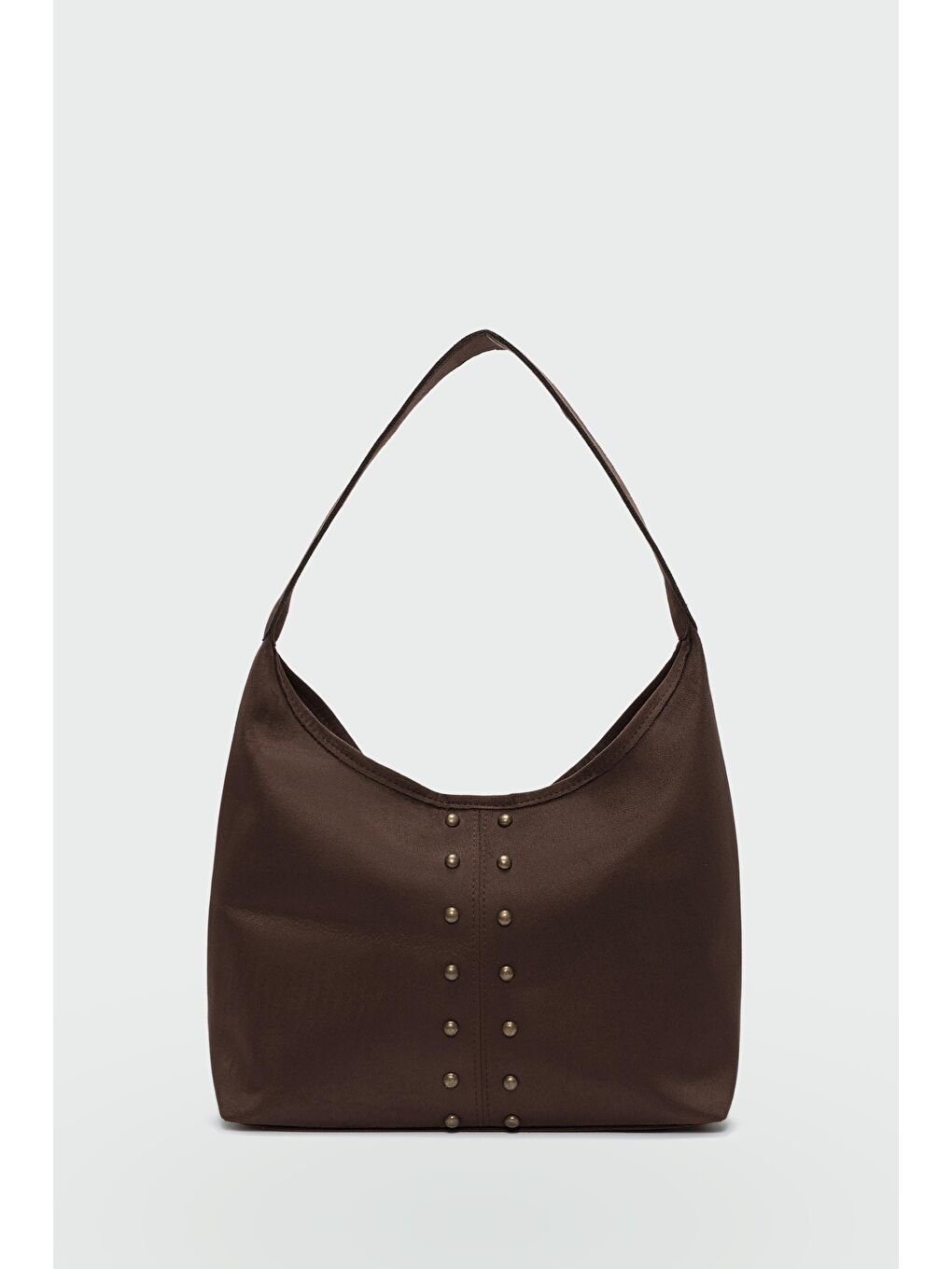 Kahverengi Moka Troklu Süet Omuz Çantası Kahve