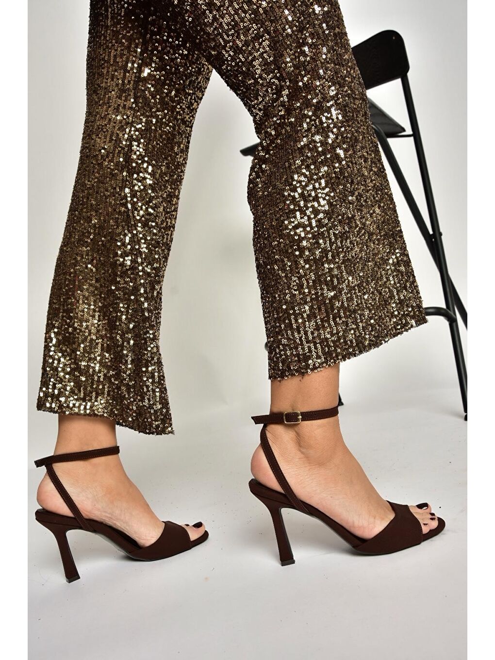 Kahverengi Kadın Topuklu Ayakkabı Y997264604-2