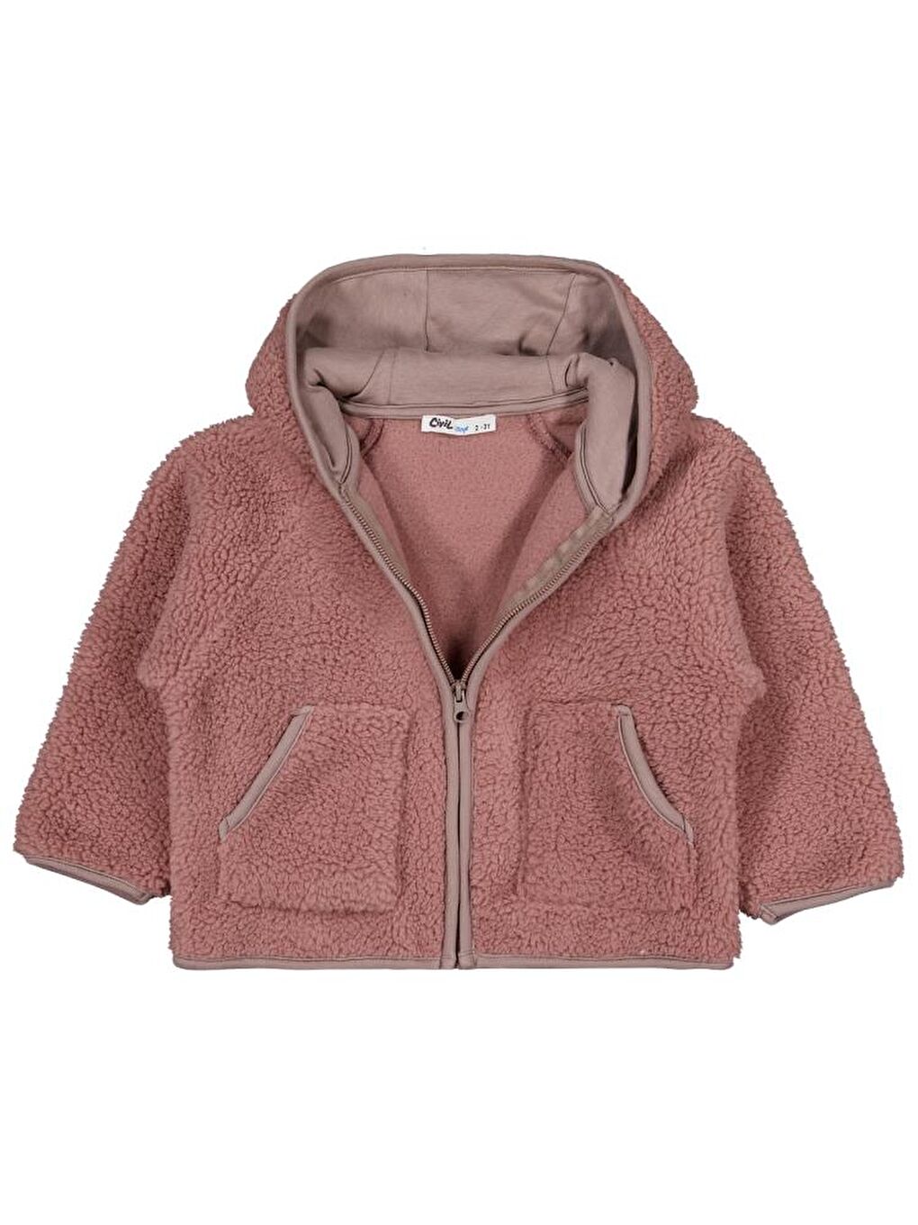 Boys Biyeli Fermuarlı 2-5 Yaş Hırka - Kahverengi 5-6 Yaş-2