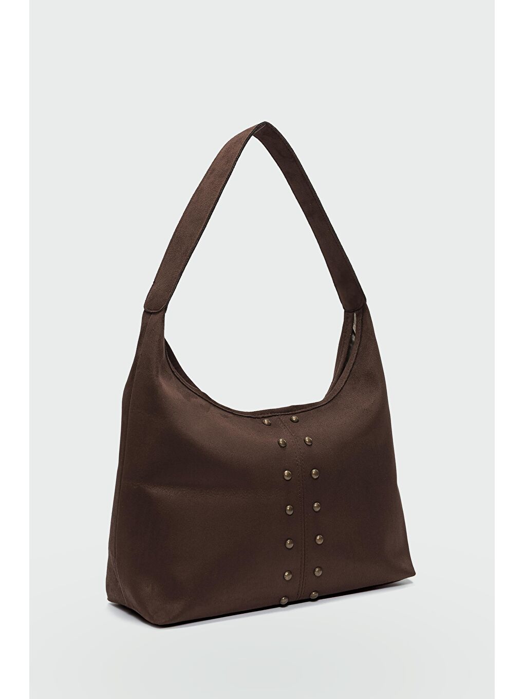 Kahverengi Moka Troklu Süet Omuz Çantası Kahve-1